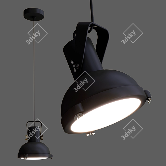 Le Corbusier Projecteur 165 Pendant Lamp 3D model image 2