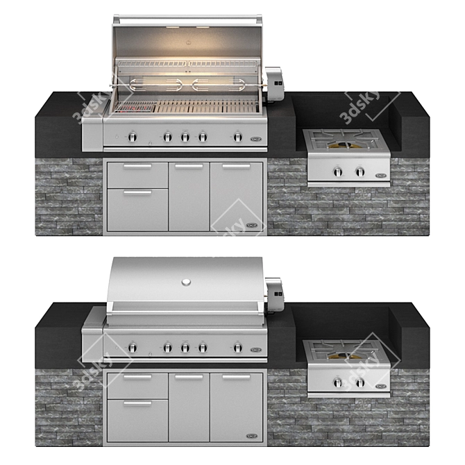 DCS Series 9: Gas Grill, Rotisserie & Charcoal 3D model image 5