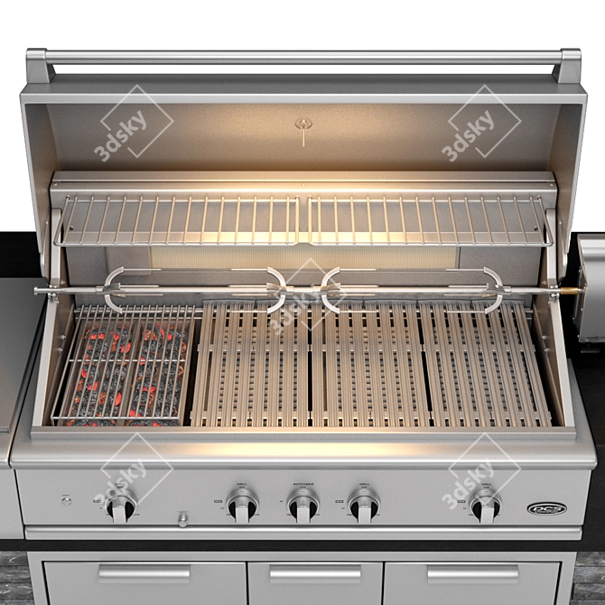 DCS Series 9: Gas Grill, Rotisserie & Charcoal 3D model image 6