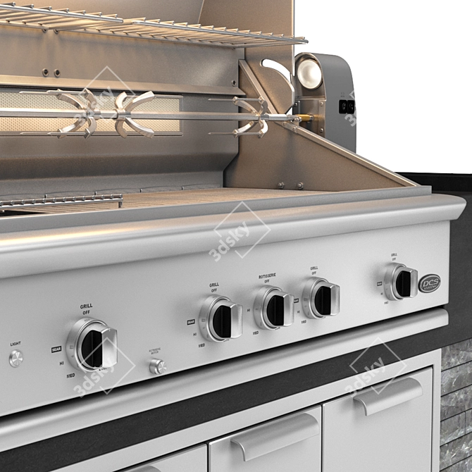 DCS Series 9: Gas Grill, Rotisserie & Charcoal 3D model image 7