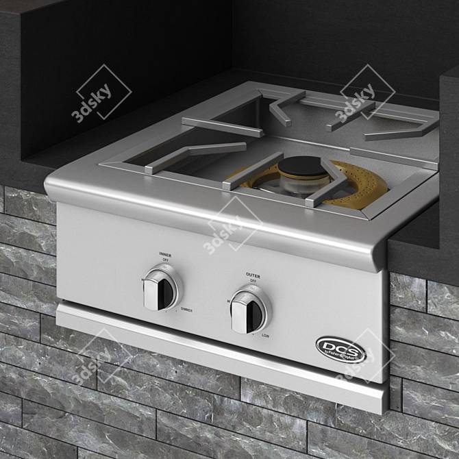 DCS Series 9: Gas Grill, Rotisserie & Charcoal 3D model image 2