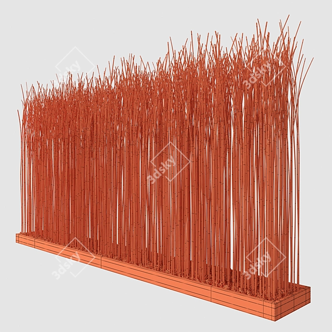 Natural Wood Branch Screen 3D model image 7