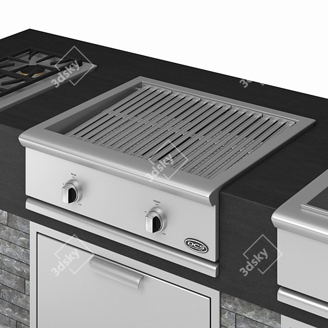 DCS Grill Series 9 Side Burners 3D model image 3