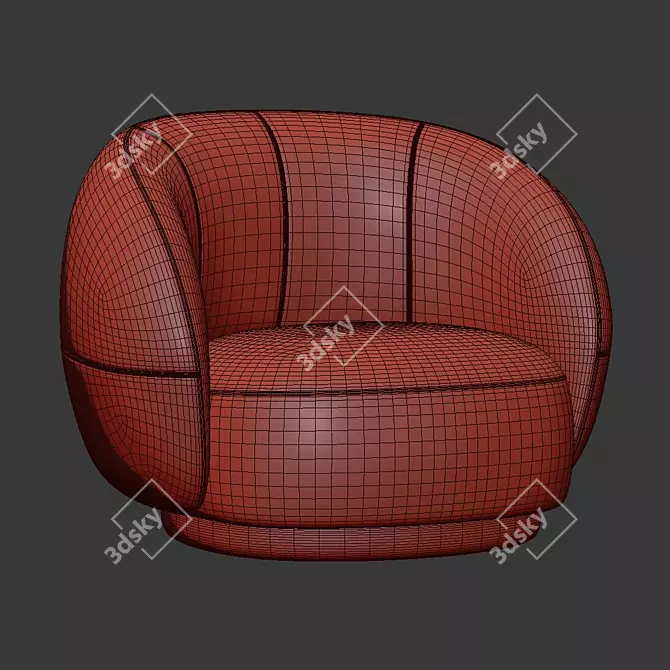 Elegant Julep Armchair - Timeless Comfort 3D model image 5