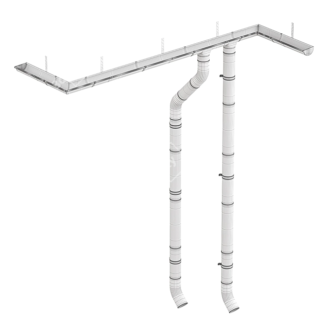 RainMaster Gutter System 3D model image 2