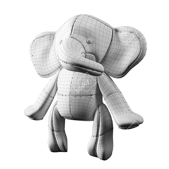 Cuddly Ollie Toy 3D model image 2