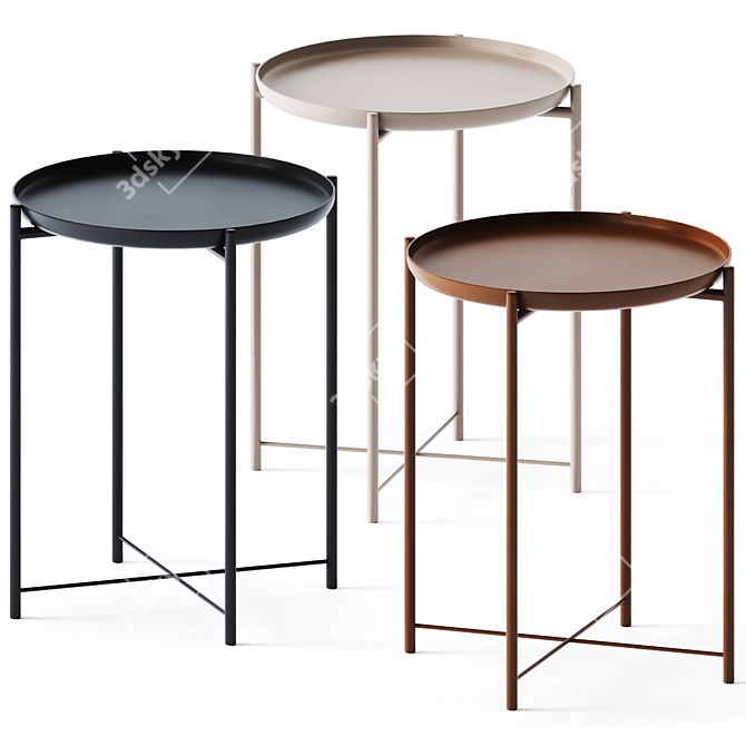 Gladom Side Table: Compact Elegance 3D model image 1