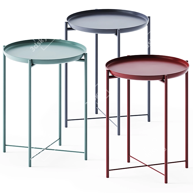 Gladom Side Table: Compact Elegance 3D model image 2