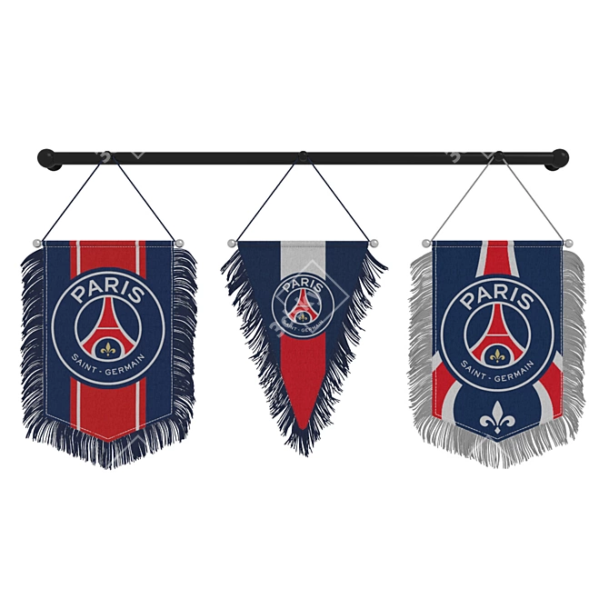 PSG Football Merchandise 3D model image 4