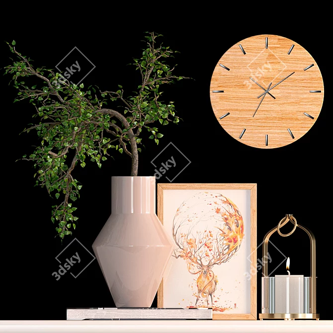 Elegant Decorative Set for Home 3D model image 3