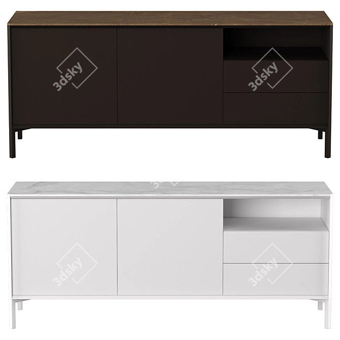 Modern Minimalist Calligaris York Sideboard 3D model image 2