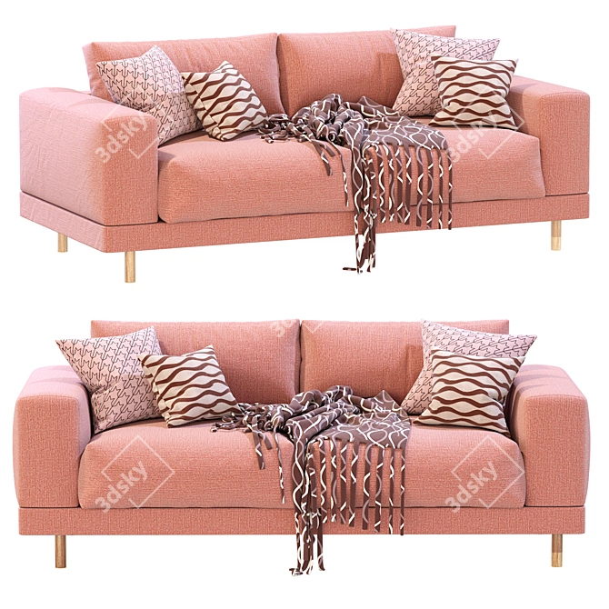 Modern Naxos 2-Seater Sofa 3D model image 1