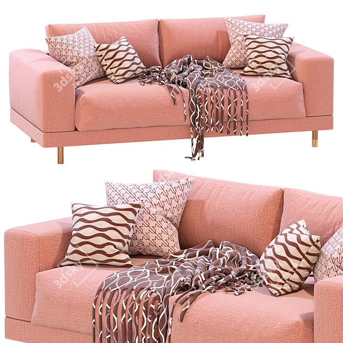 Modern Naxos 2-Seater Sofa 3D model image 2