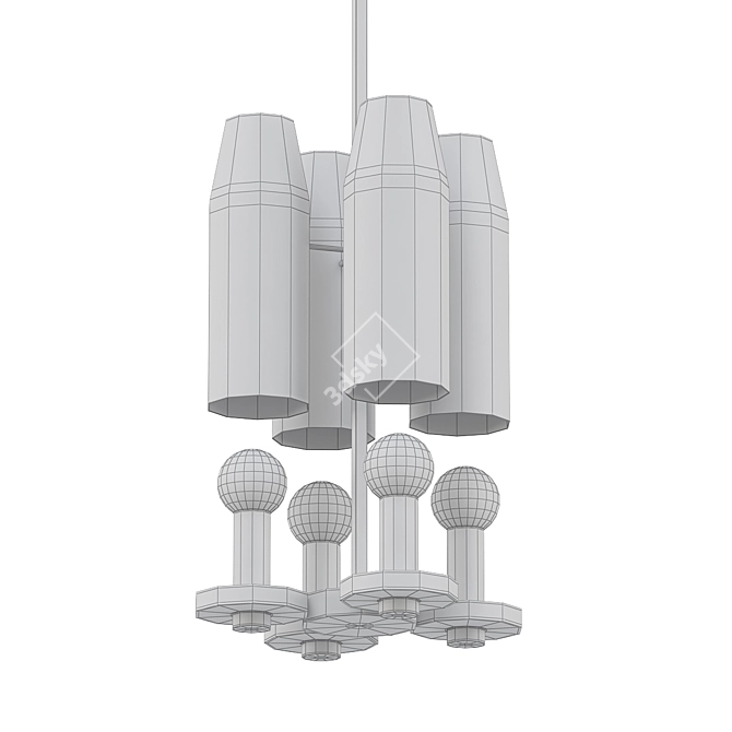 Chamber Four Pendant Light 3D model image 2