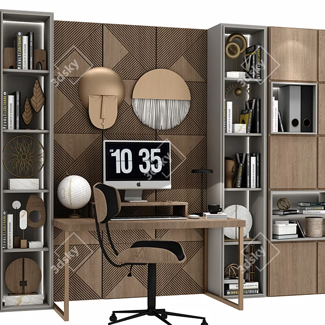 ErgoMax Office Furniture Set 3D model image 4