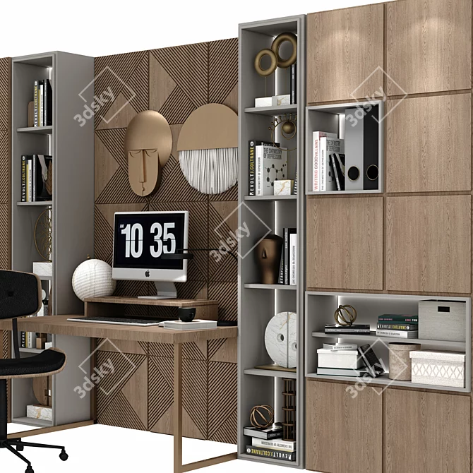 ErgoMax Office Furniture Set 3D model image 6