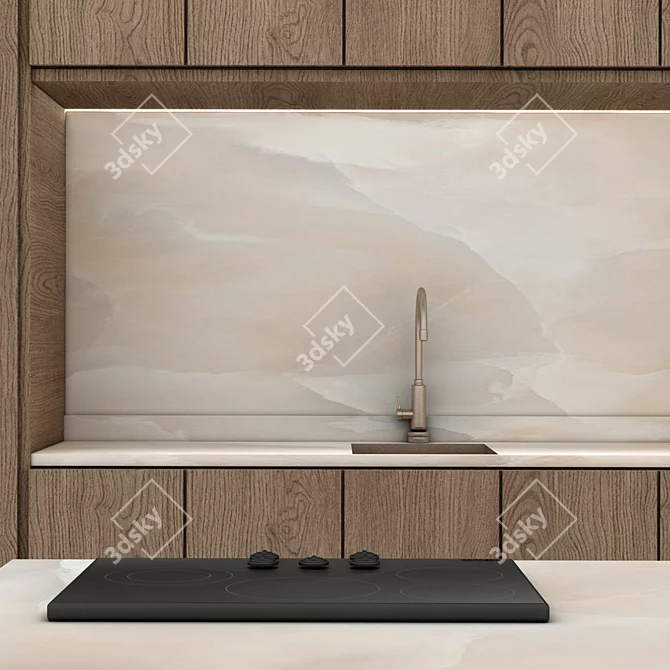 Modern Kitchen Set: 3D Model 3D model image 5