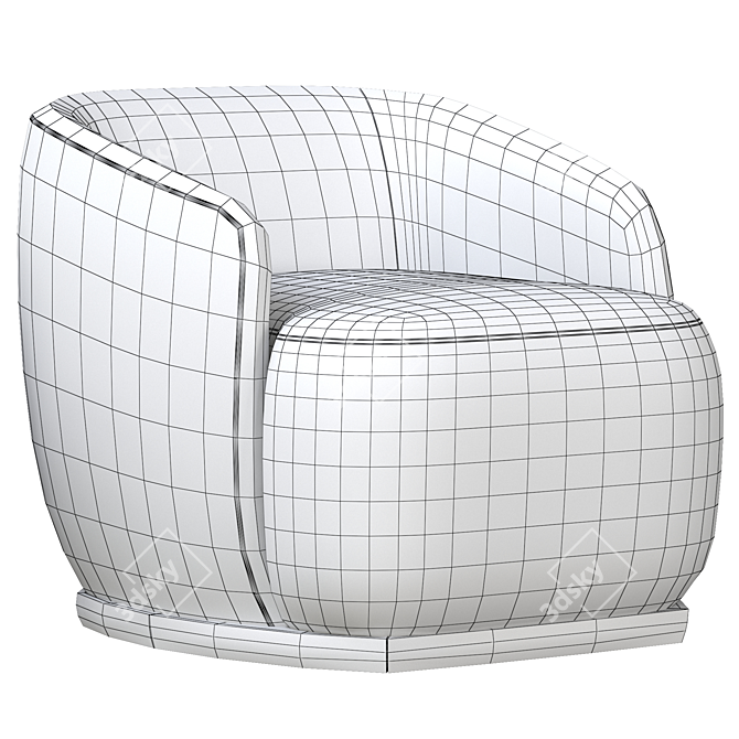 Tamino Designer Armchair 3D model image 5