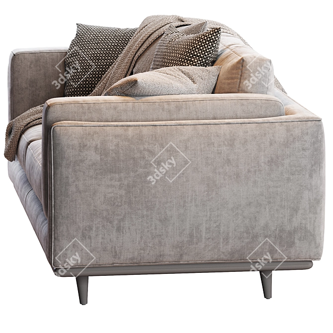 Zander Sofa: Stylish & Comfortable Couch 3D model image 4