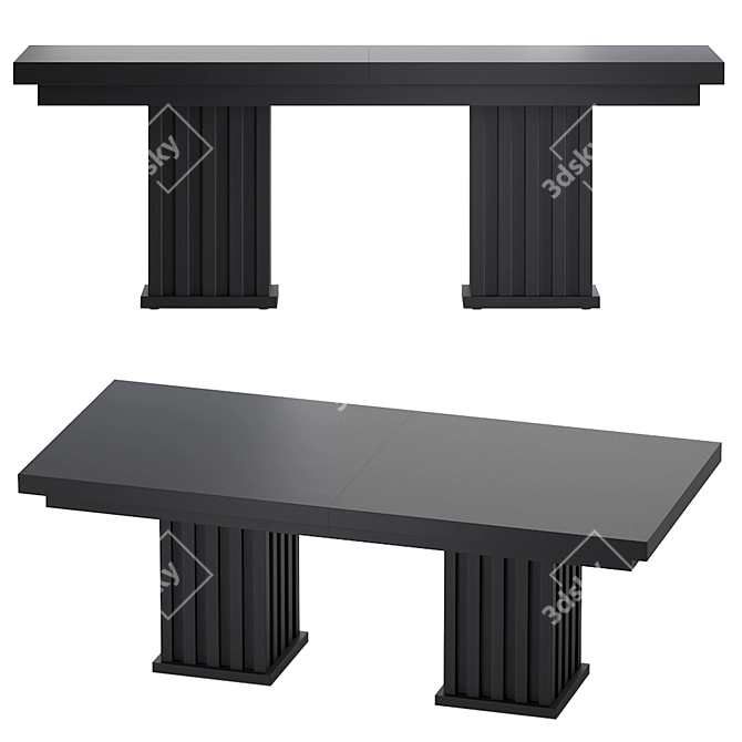 Sleek Modern Table Set 3D model image 3