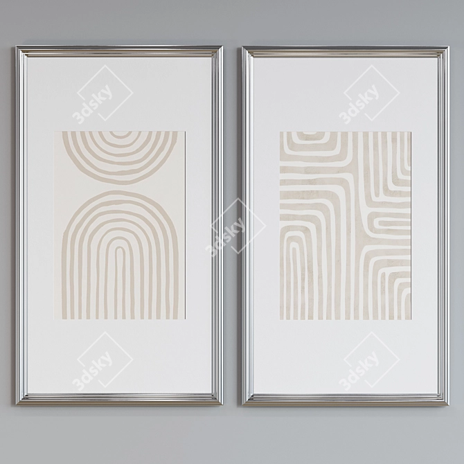 Modern Abstract Frame Set 3D model image 4