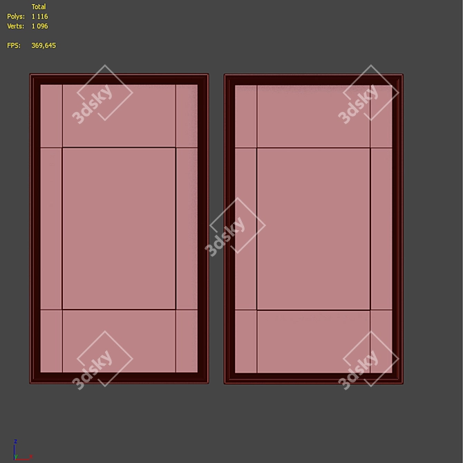 Modern Abstract Frame Set 3D model image 8