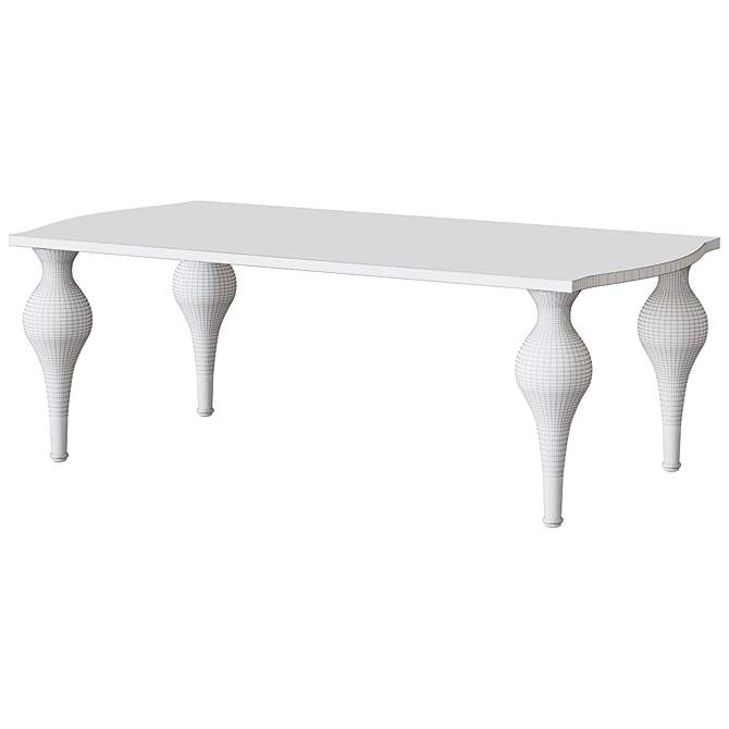 Palermo Dining Table: Elegant American Style 3D model image 2