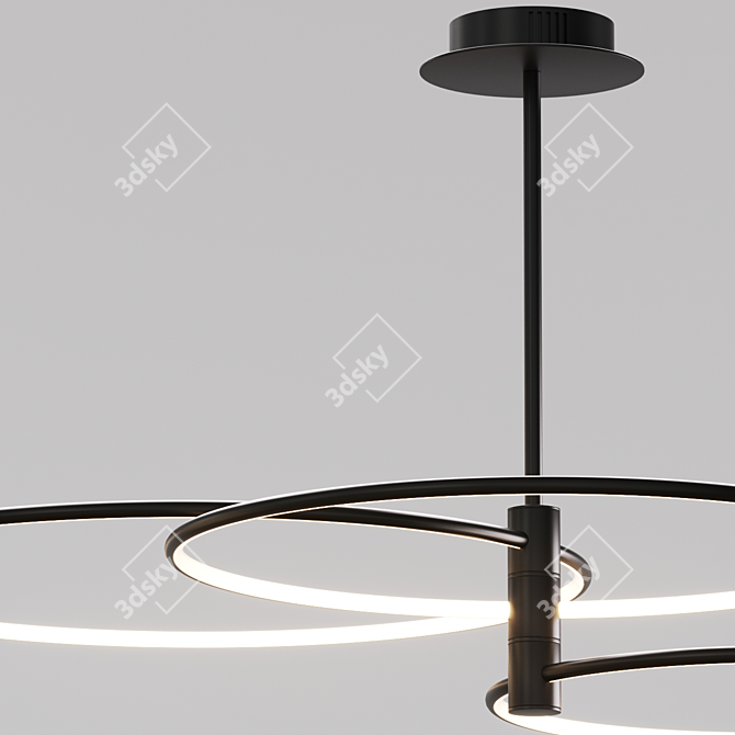 Sleek Pendant Lights, Multiple Sizes 3D model image 2