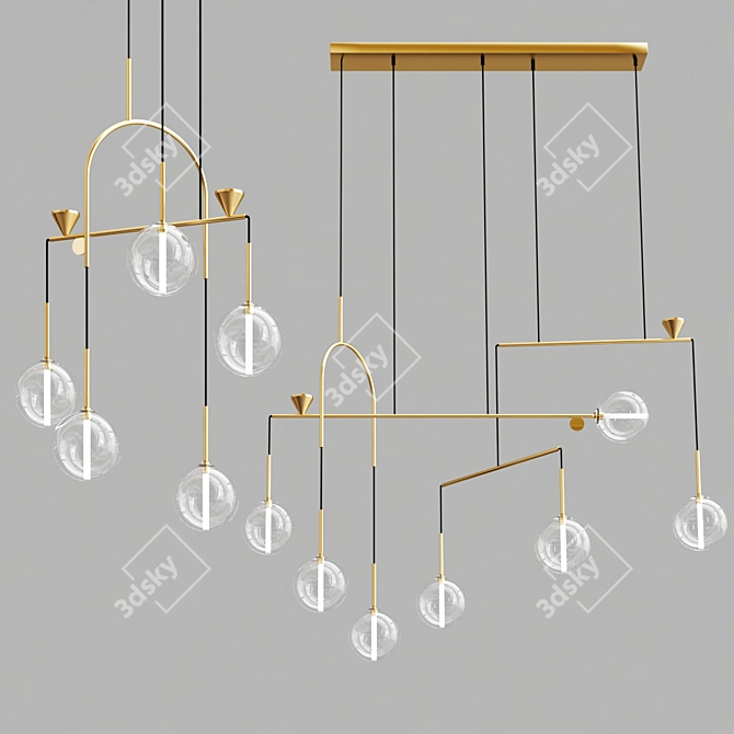 Elegant Dewdrops Lighting Collection 3D model image 2