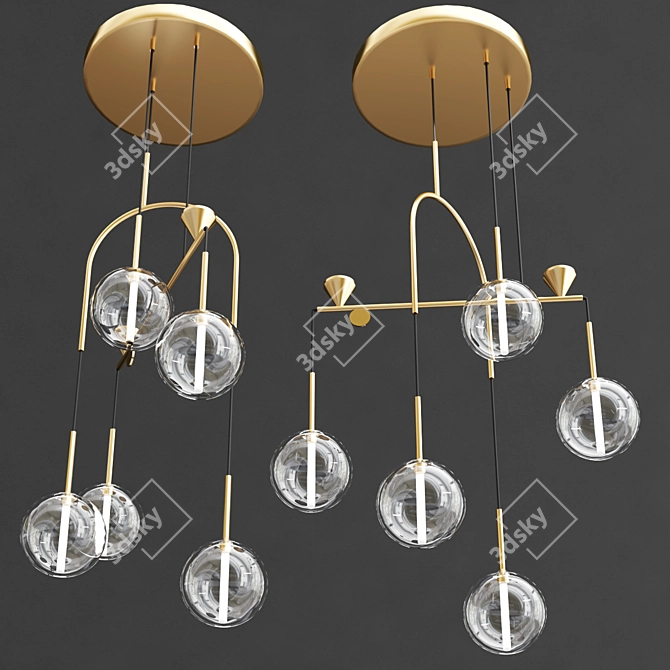 Elegant Dewdrops Lighting Collection 3D model image 4