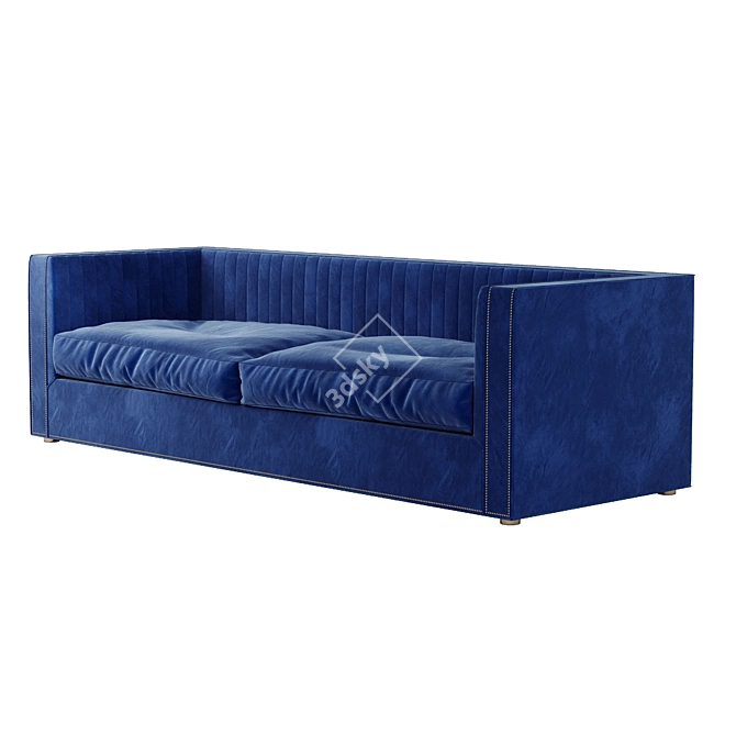 Buenos Aires Velvet Sofa: Comfort & Style 3D model image 2