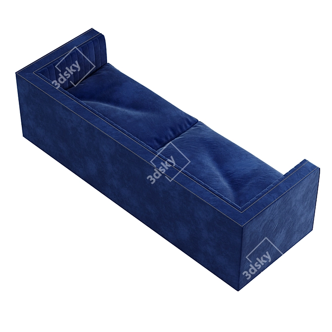 Buenos Aires Velvet Sofa: Comfort & Style 3D model image 6