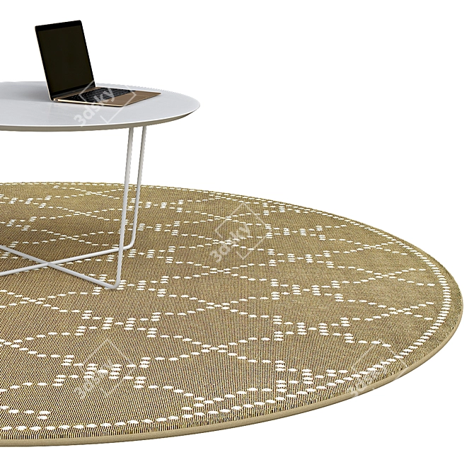 Cascading Circles Rug 3D model image 2