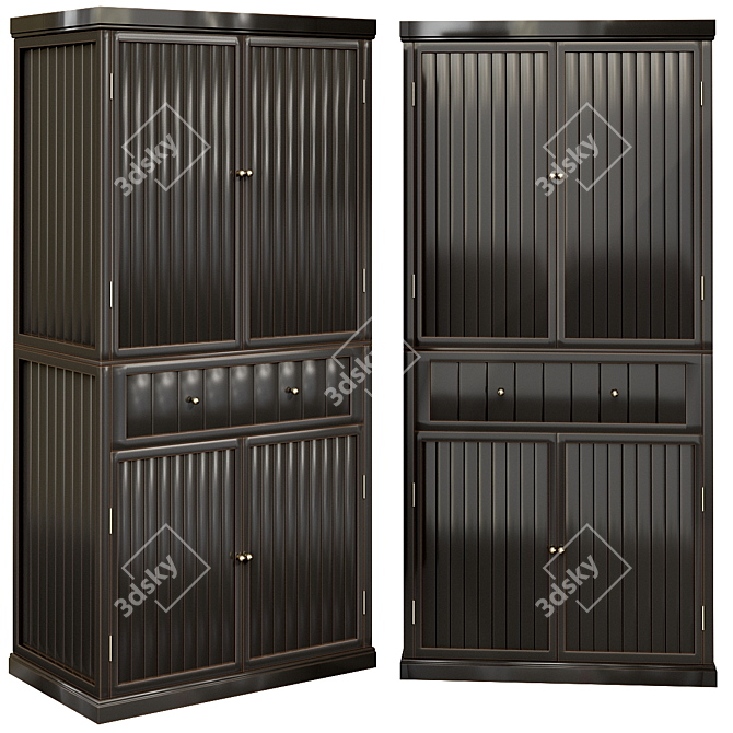 Sleek Storage Solution: Tangkula Wardrobe 3D model image 1