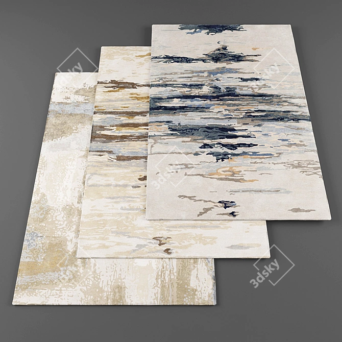 High-Resolution Modern Rugs Set 3D model image 1