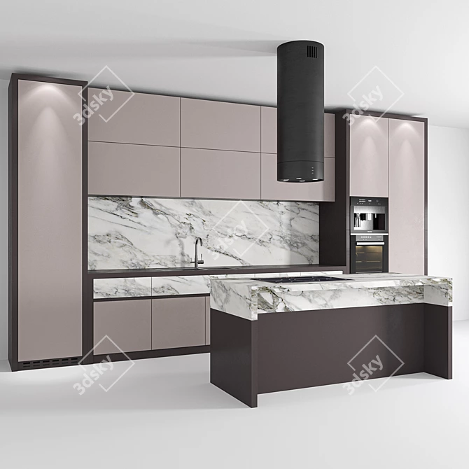 Kitchen04: 2015 Version, Millimeter Units, 5100mm x 2533.22mm x 2815.82 3D model image 2