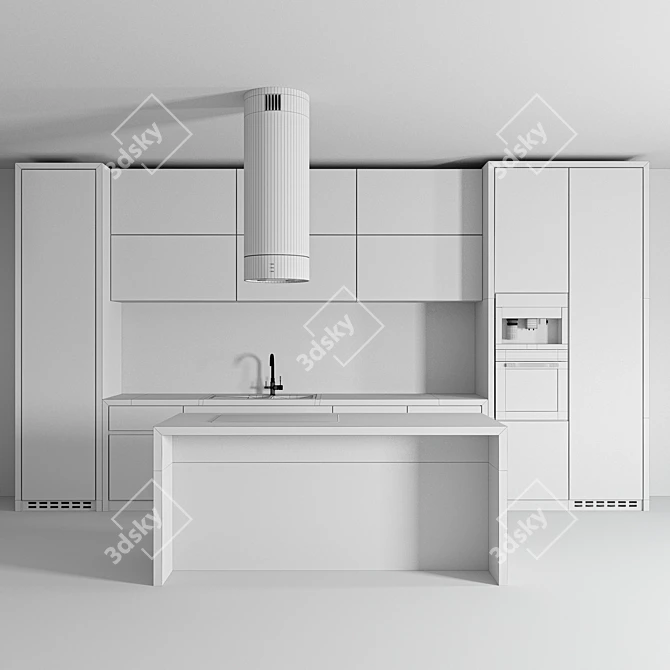 Kitchen04: 2015 Version, Millimeter Units, 5100mm x 2533.22mm x 2815.82 3D model image 4