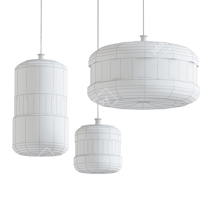 Sleek Modern Vistosi Pendant Light 3D model image 2