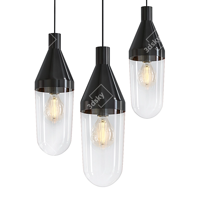 Oluce Niwa Pendant Light 3D model image 1