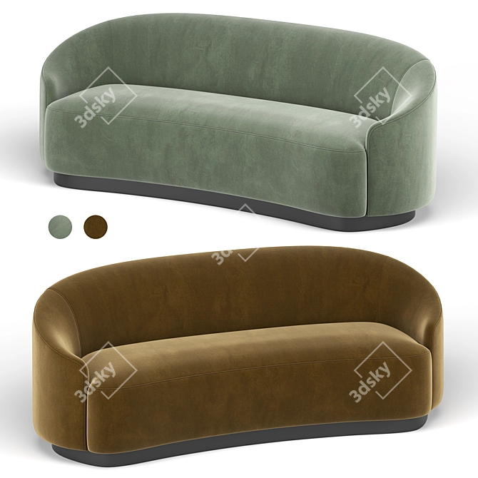 Modern 3D Turner Sofa 3D model image 1