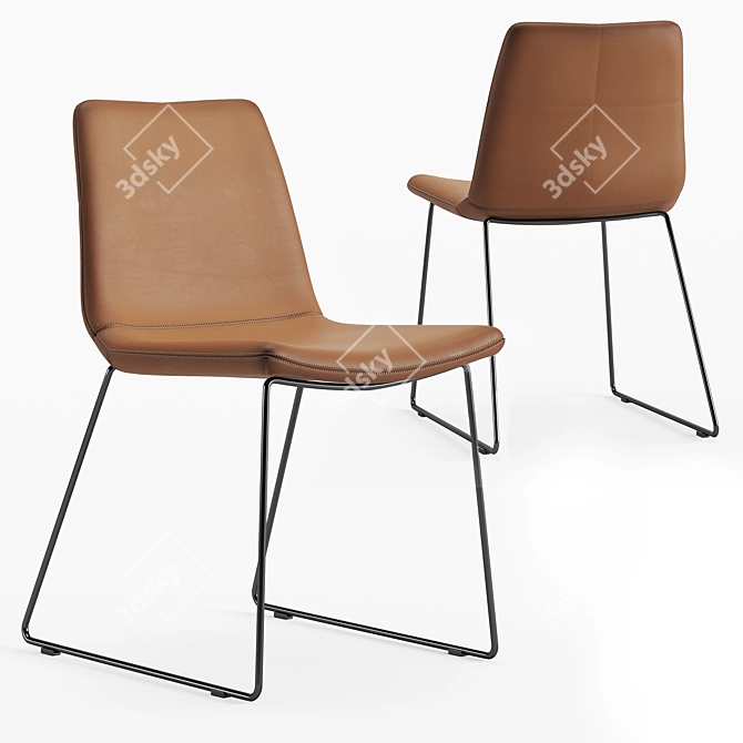 Lightweight Cierre Imbottiti Chair 3D model image 1