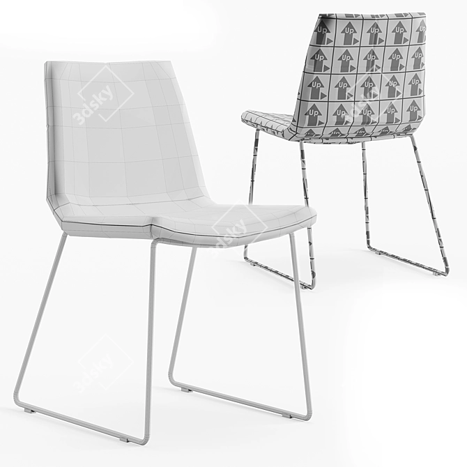 Lightweight Cierre Imbottiti Chair 3D model image 6