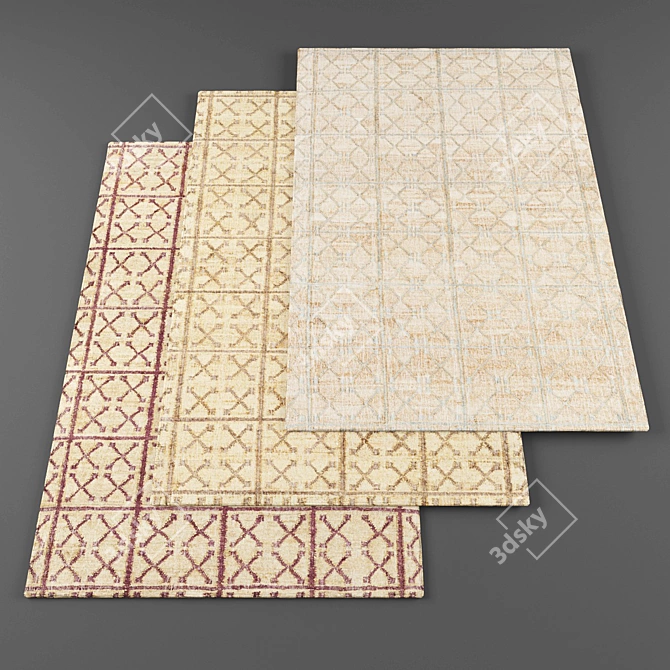 High Resolution Random Rugs Bundle 3D model image 1