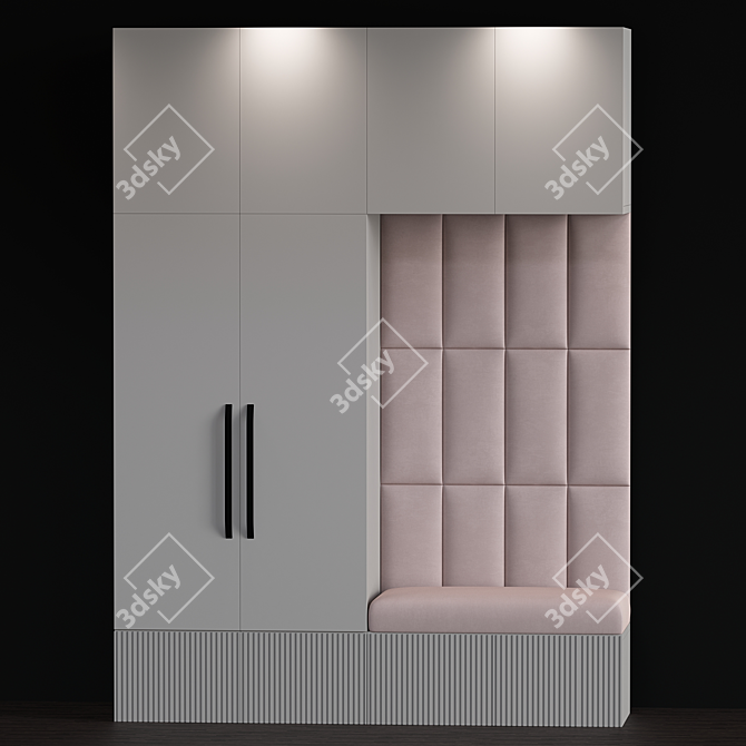 Contemporary Hallway Furniture Set 3D model image 3
