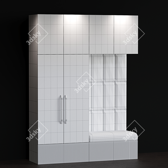 Contemporary Hallway Furniture Set 3D model image 4