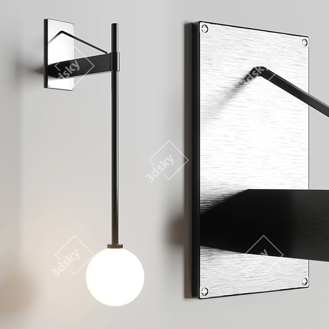 Sleek Bastion Wall Lamp: A Stylish Lighting Solution 3D model image 1