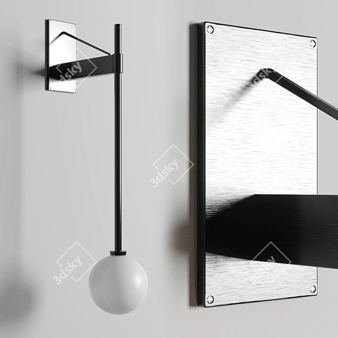 Sleek Bastion Wall Lamp: A Stylish Lighting Solution 3D model image 2