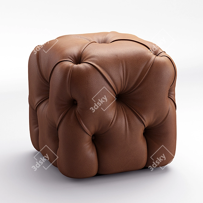 Rollking Square Pouf - Stylish and Versatile Seating 3D model image 4