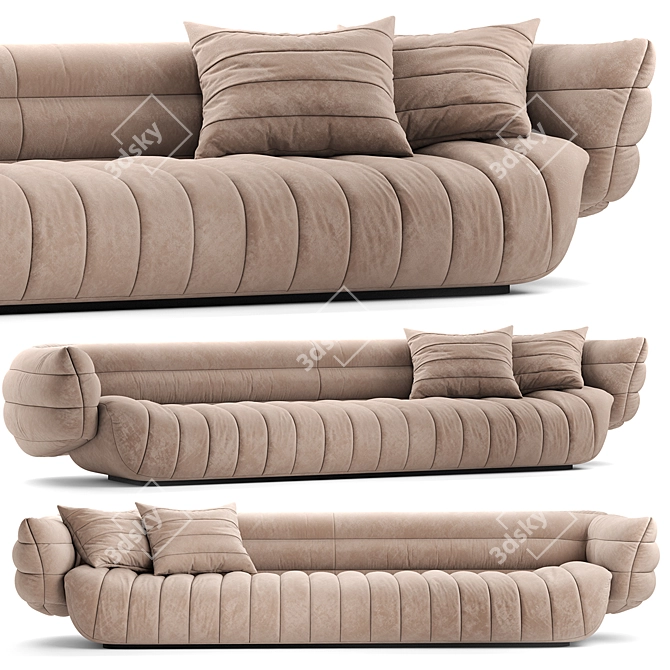 Elegant Baxter Sofa - Italian Craftsmanship 3D model image 1