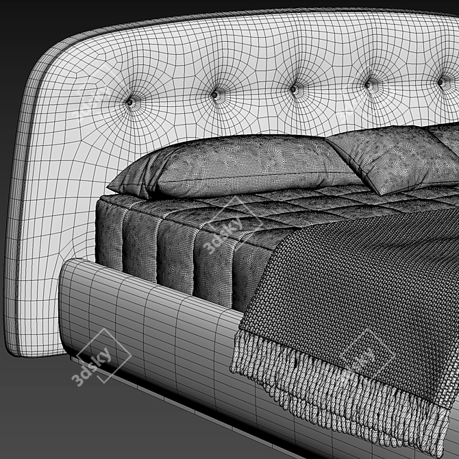 Sophie Bodema Bed - Luxurious Italian Elegance 3D model image 5